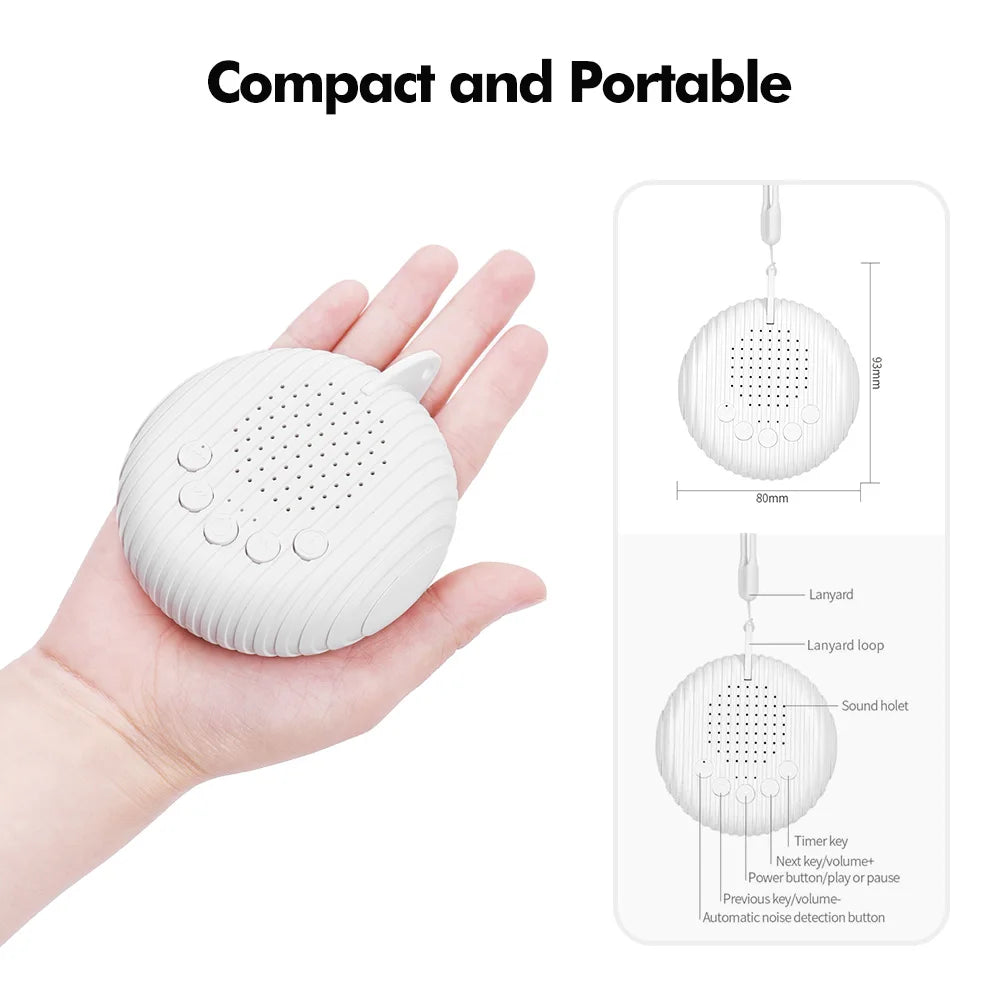 Portable White Noise Baby Sleep Machine with 10 Soothing Sounds