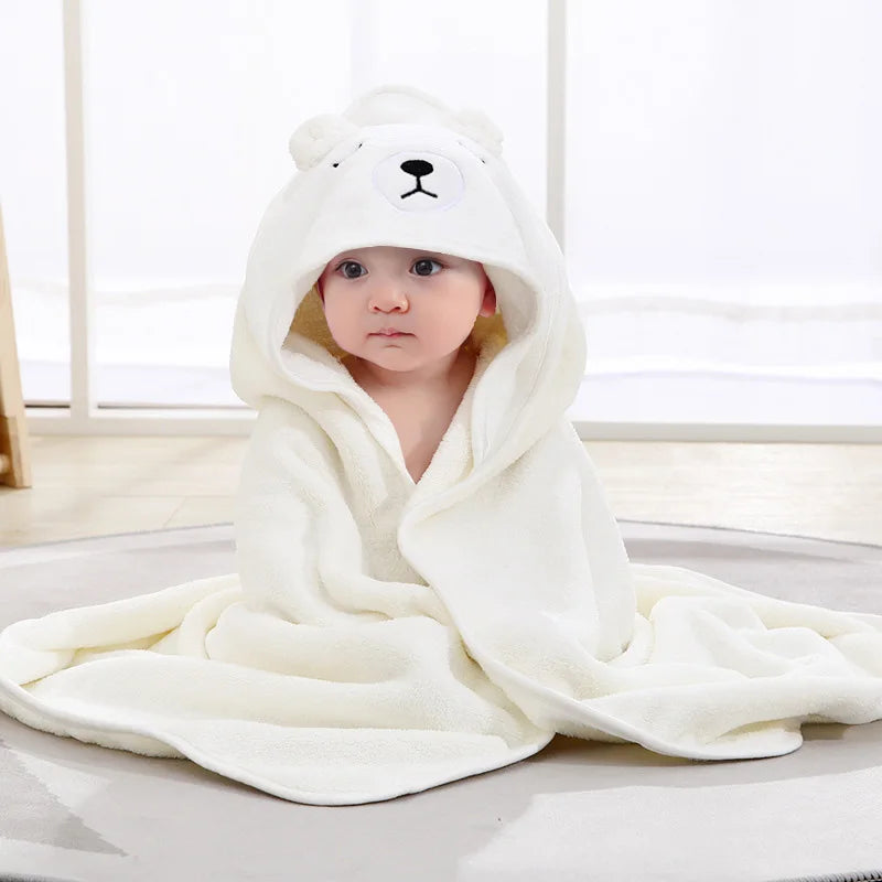 Cartoon Hooded Baby Bath Towel for Boys & Girls