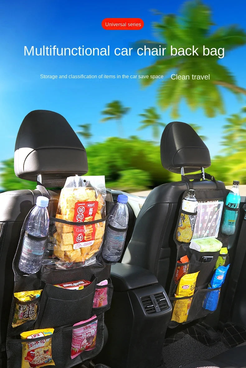 Car Backseat Organizer with Touchscreen Tablet Holder