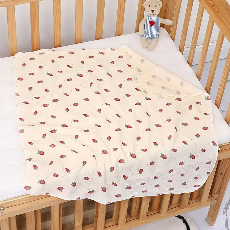 Breathable Cotton Muslin Swaddle Blanket for Newborns