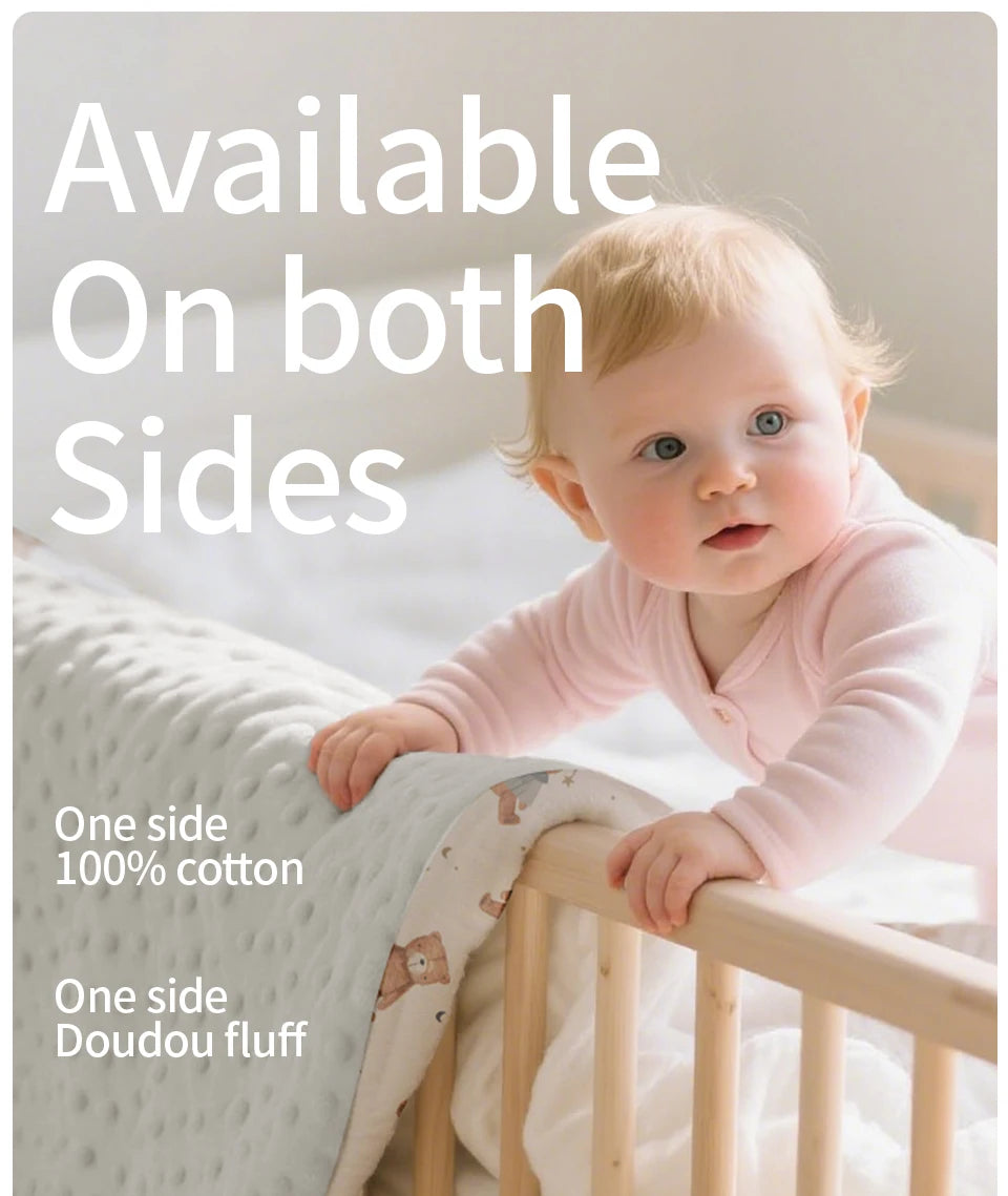 Ultra-Soft Plush Minky Baby Blanket | Cozy Toddler Throw (30” x 40”)