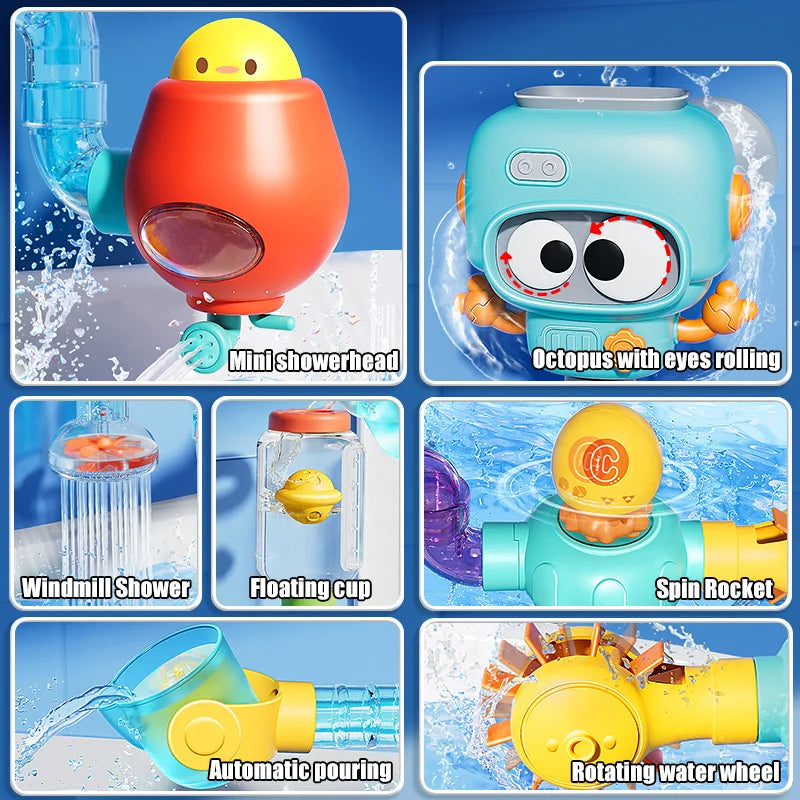 Water Pipes & Spinner Bath Activity Set