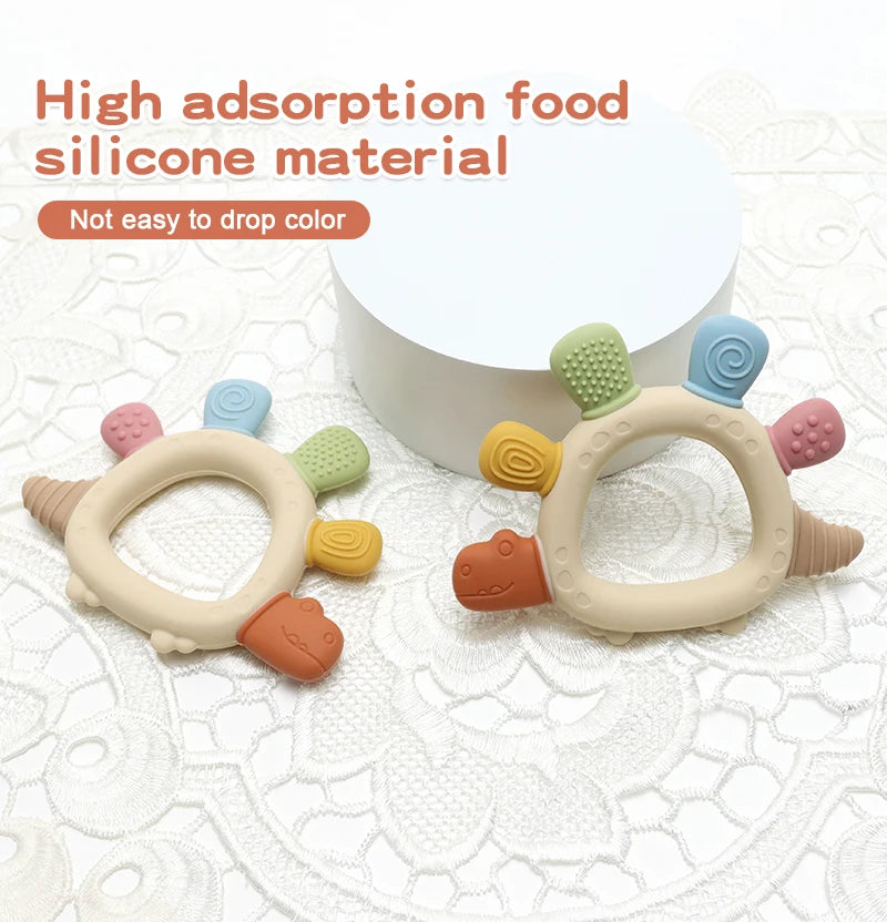 BPA-Free Dinosaur Silicone Baby Teether