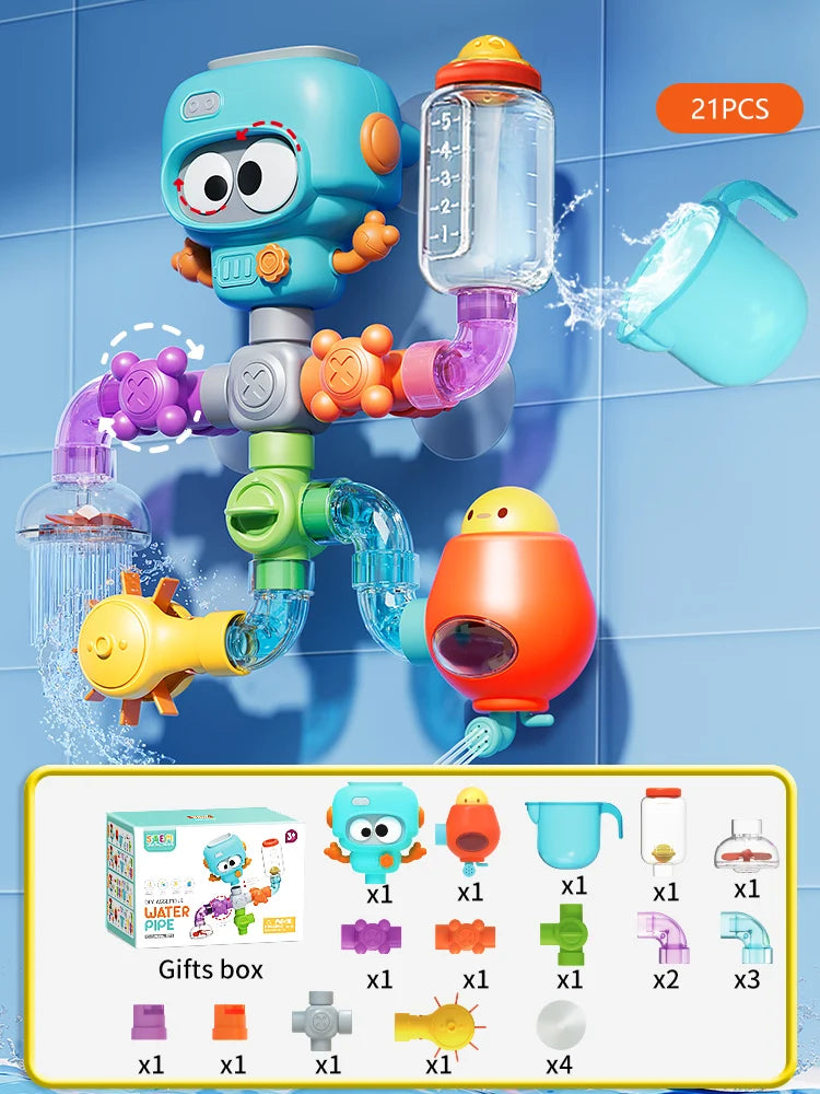 Water Pipes & Spinner Bath Activity Set