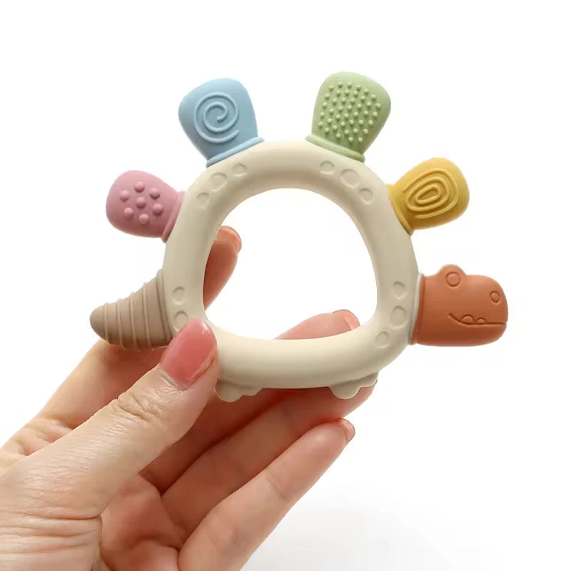 BPA-Free Dinosaur Silicone Baby Teether