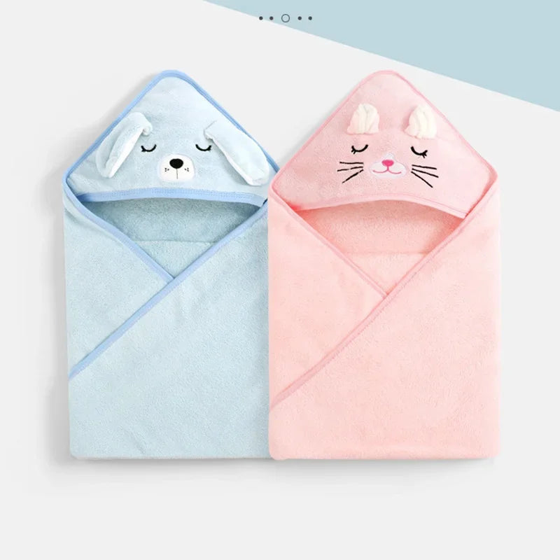Cartoon Hooded Baby Bath Towel for Boys & Girls