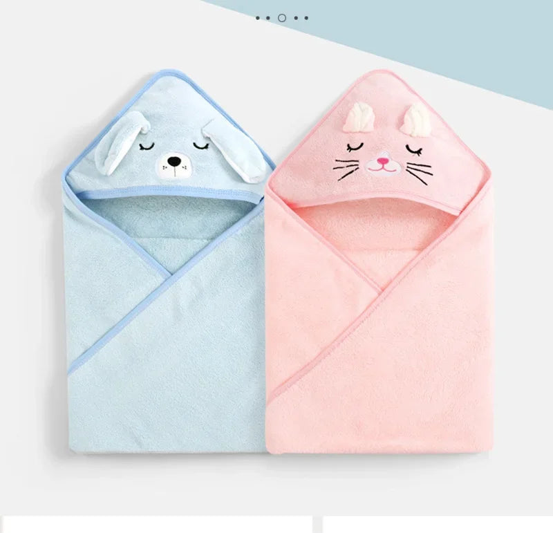 Cartoon Hooded Baby Bath Towel for Boys & Girls