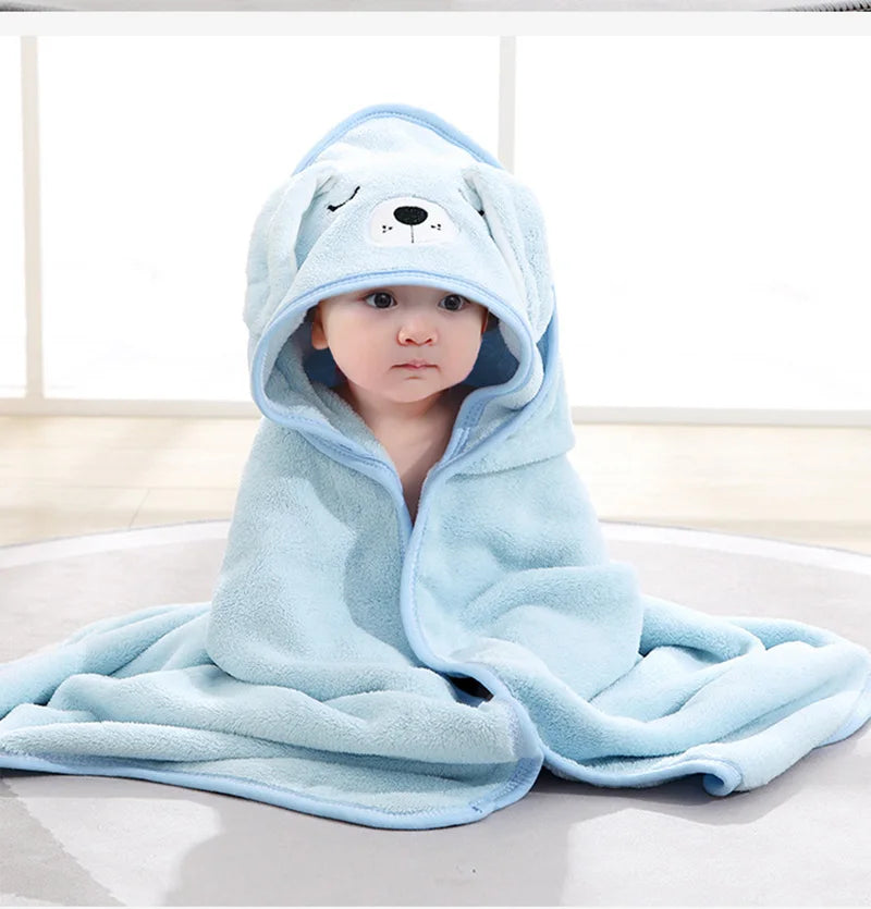 Cartoon Hooded Baby Bath Towel for Boys & Girls
