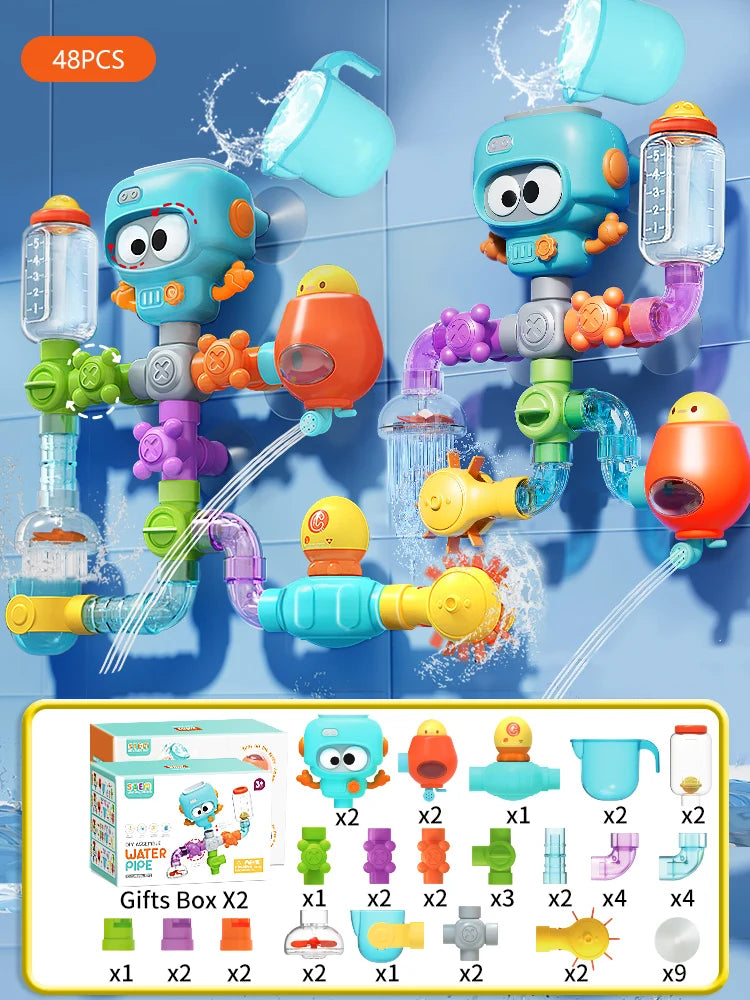 Water Pipes & Spinner Bath Activity Set