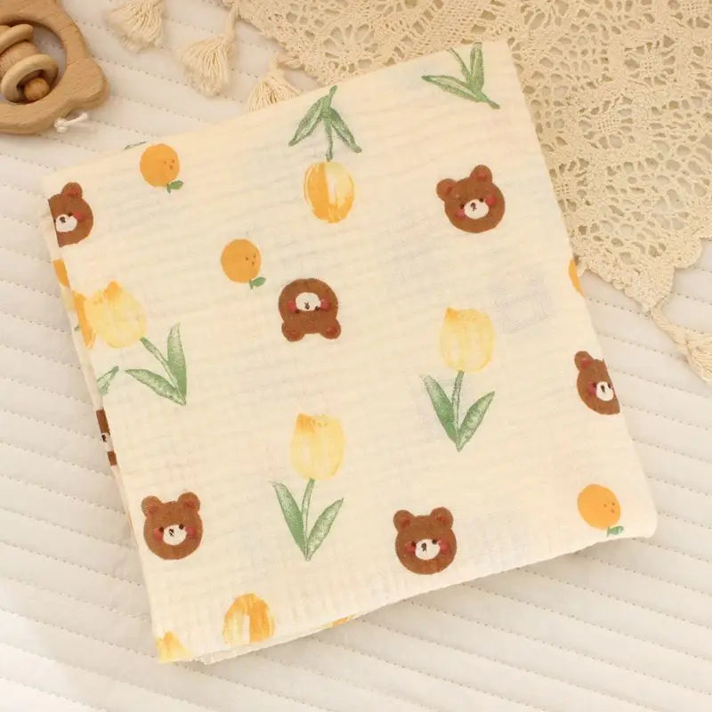 Breathable Cotton Muslin Swaddle Blanket for Newborns