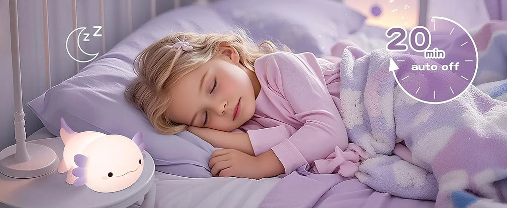 Cute Axolotl Silicone LED Night Light for Kids