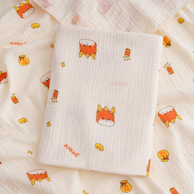 Breathable Cotton Muslin Swaddle Blanket for Newborns
