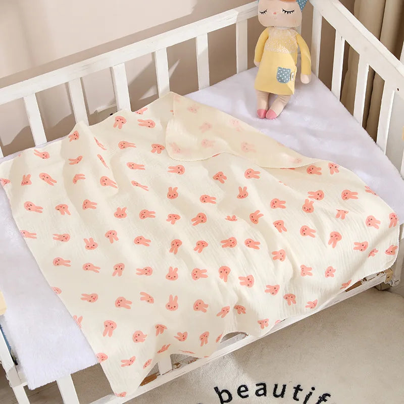 Breathable Cotton Muslin Swaddle Blanket for Newborns