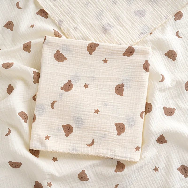 Breathable Cotton Muslin Swaddle Blanket for Newborns