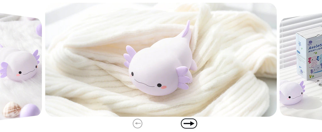 Cute Axolotl Silicone LED Night Light for Kids