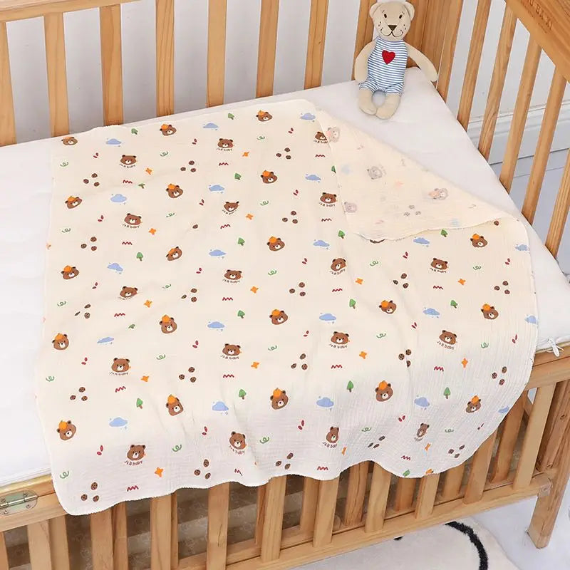 Breathable Cotton Muslin Swaddle Blanket for Newborns