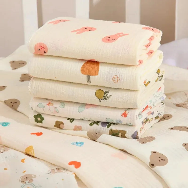 Breathable Cotton Muslin Swaddle Blanket for Newborns