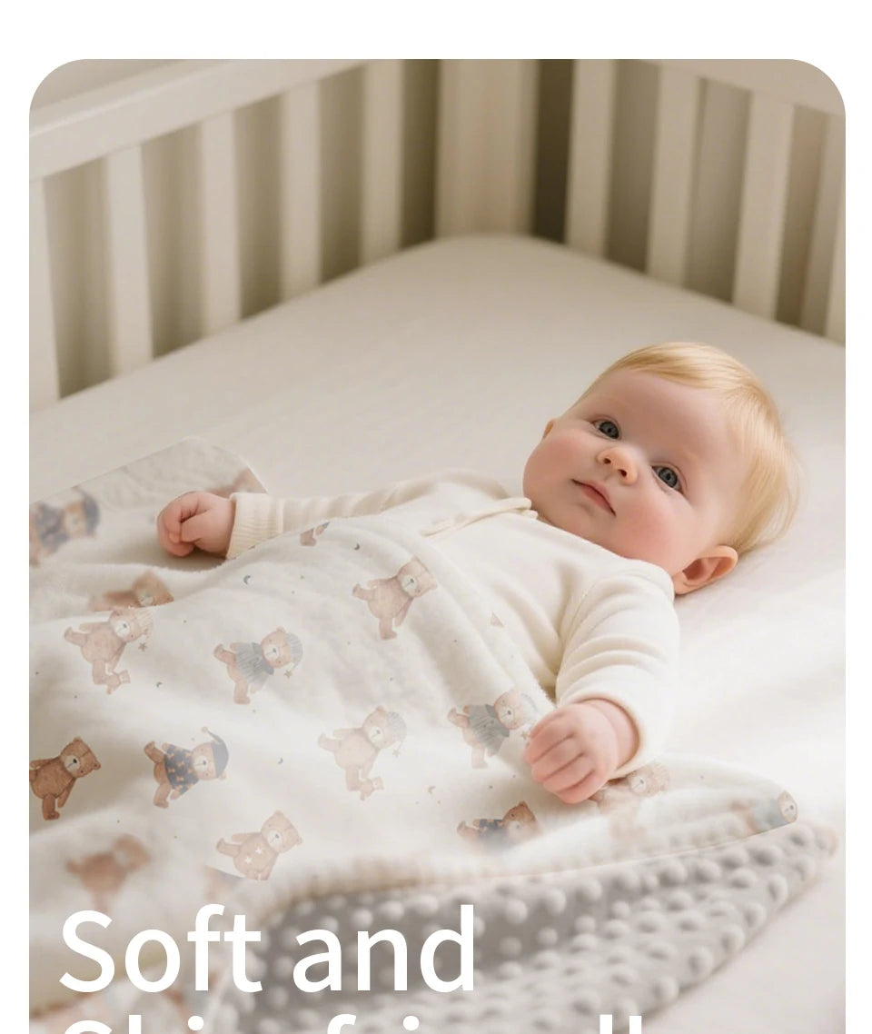 Ultra-Soft Plush Minky Baby Blanket | Cozy Toddler Throw (30” x 40”)