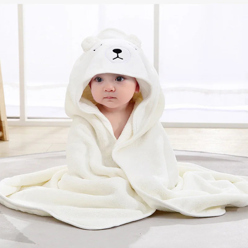 Cartoon Hooded Baby Bath Towel for Boys & Girls