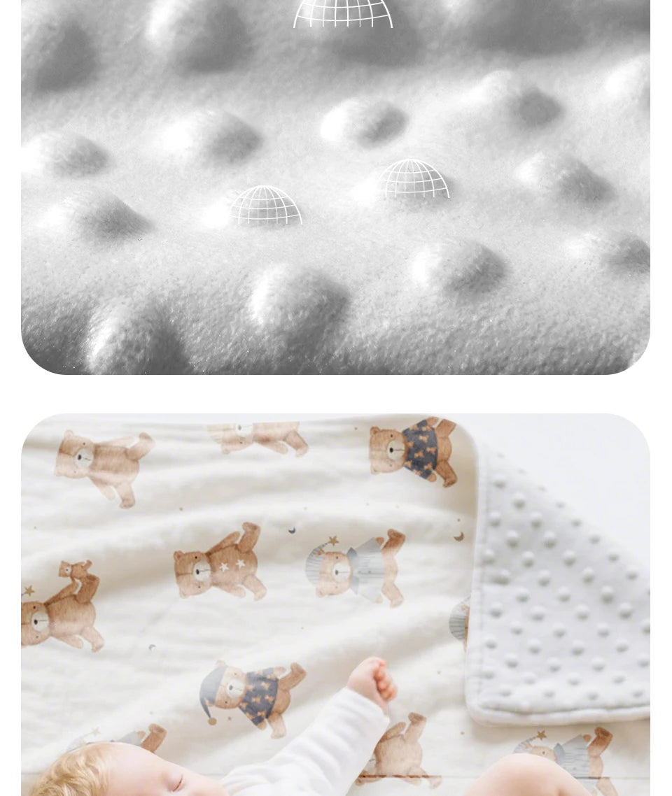 Ultra-Soft Plush Minky Baby Blanket | Cozy Toddler Throw (30” x 40”)