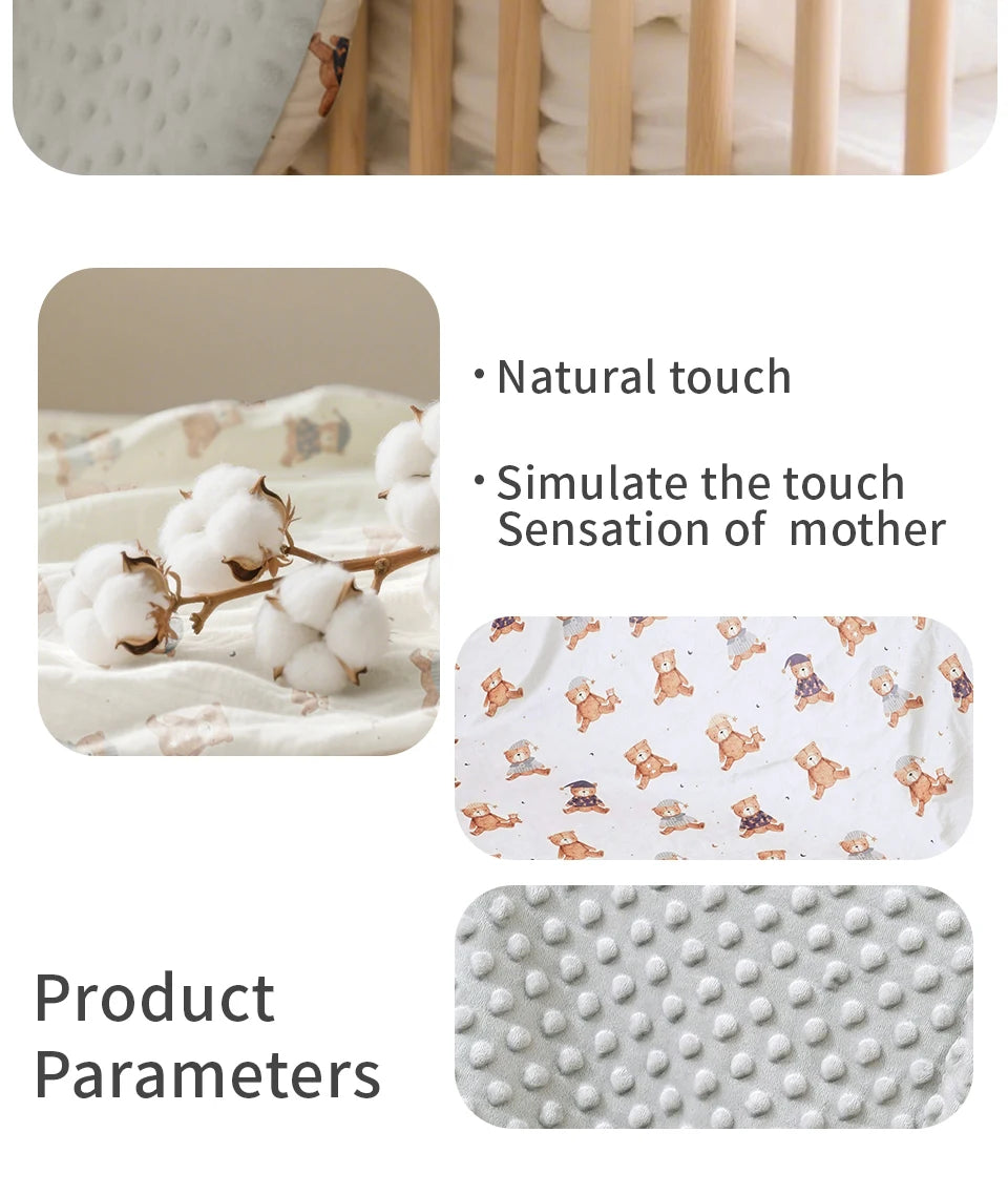 Ultra-Soft Plush Minky Baby Blanket | Cozy Toddler Throw (30” x 40”)