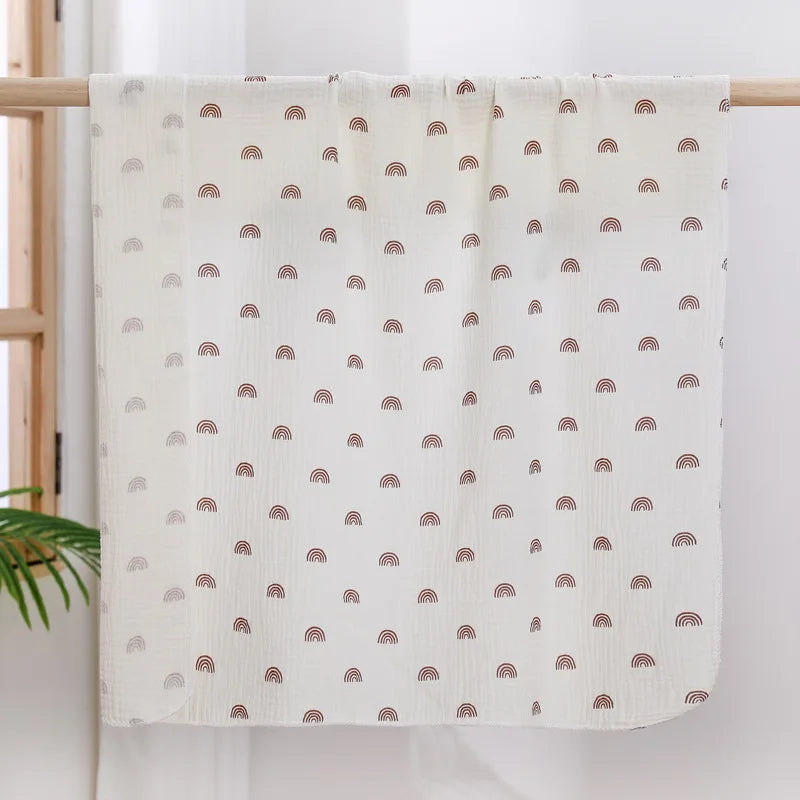 Breathable Cotton Muslin Swaddle Blanket for Newborns