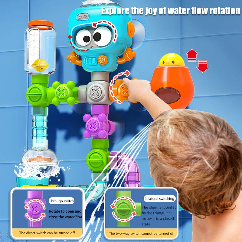 Water Pipes & Spinner Bath Activity Set