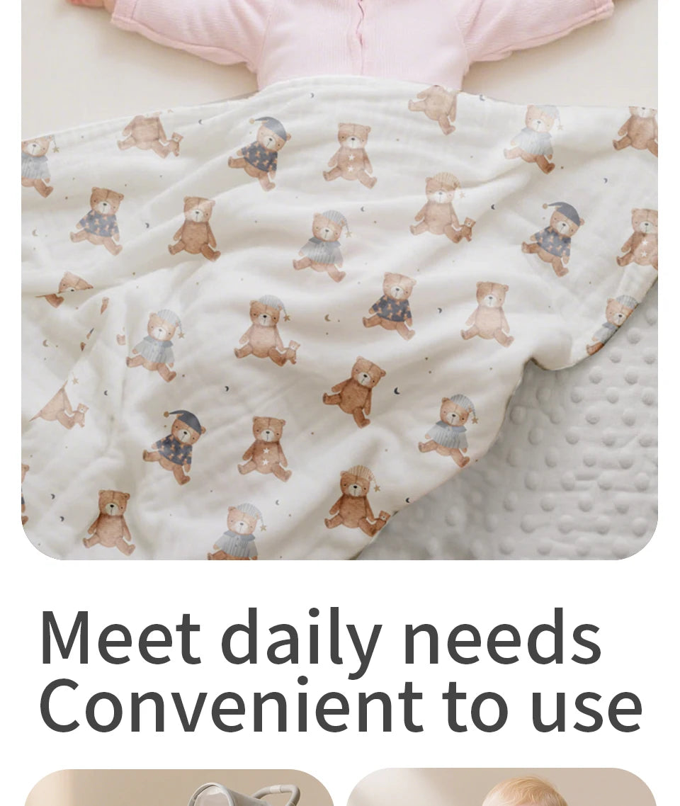 Ultra-Soft Plush Minky Baby Blanket | Cozy Toddler Throw (30” x 40”)