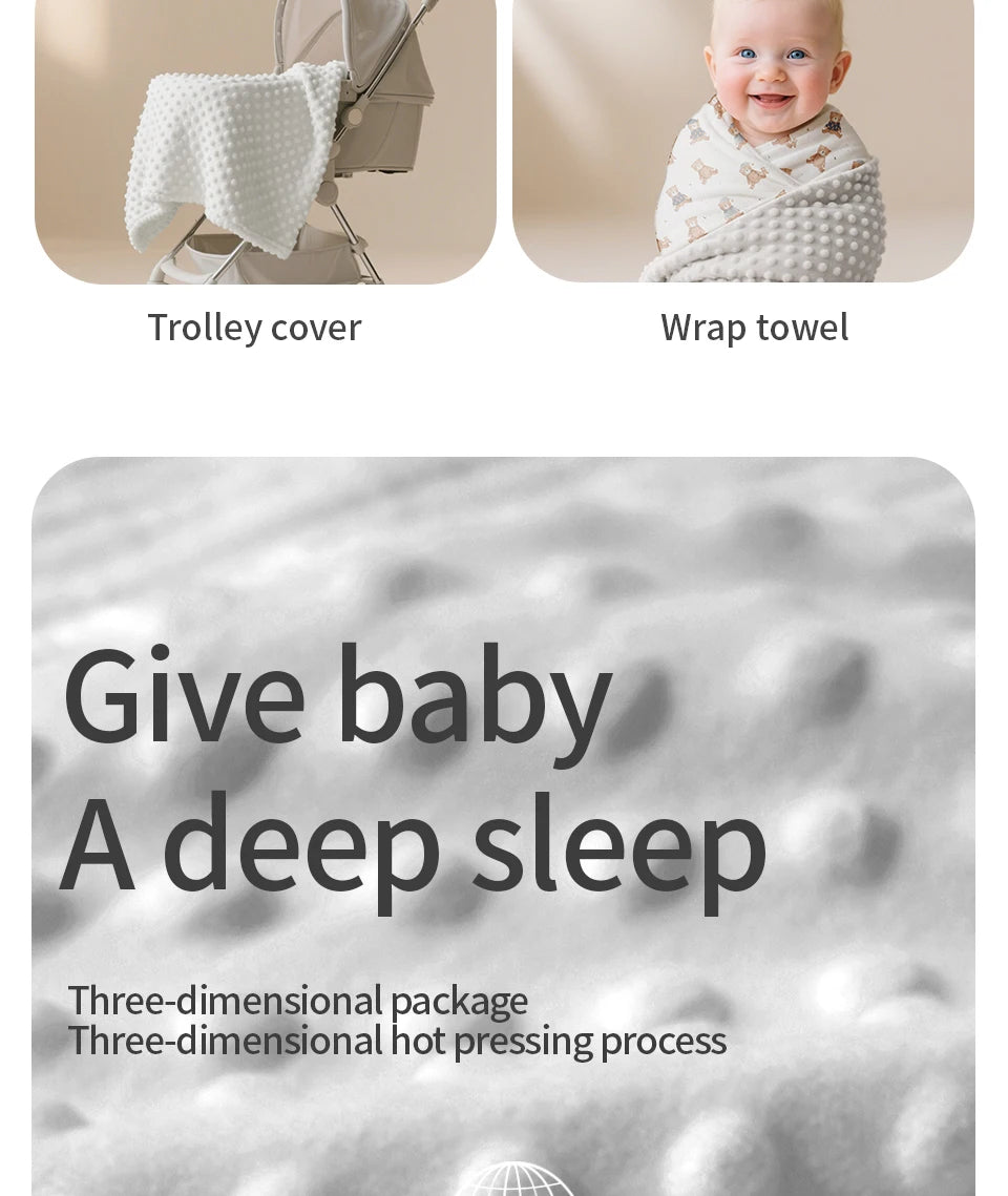 Ultra-Soft Plush Minky Baby Blanket | Cozy Toddler Throw (30” x 40”)