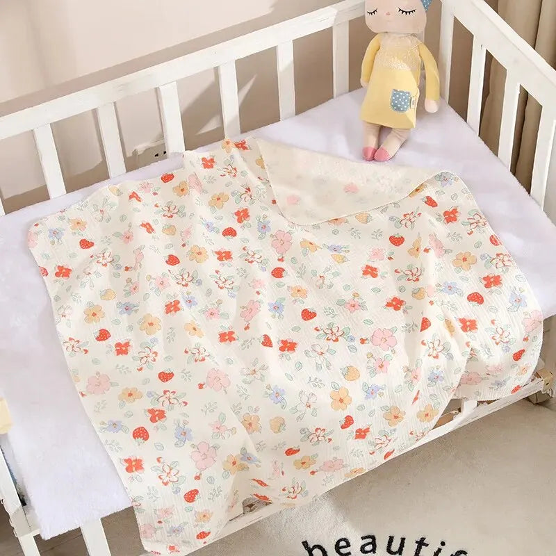 Breathable Cotton Muslin Swaddle Blanket for Newborns