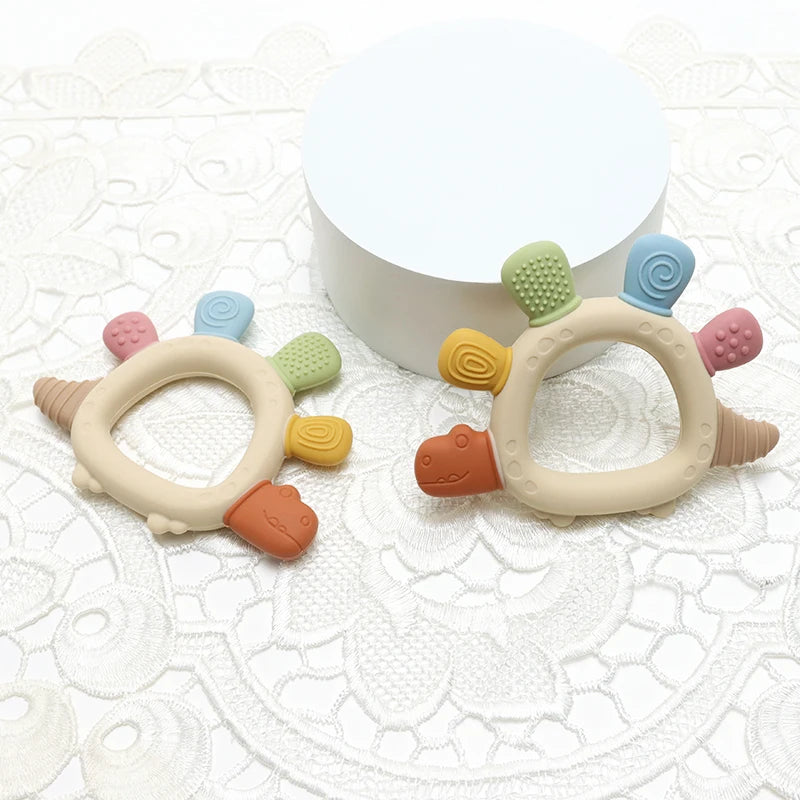 BPA-Free Dinosaur Silicone Baby Teether