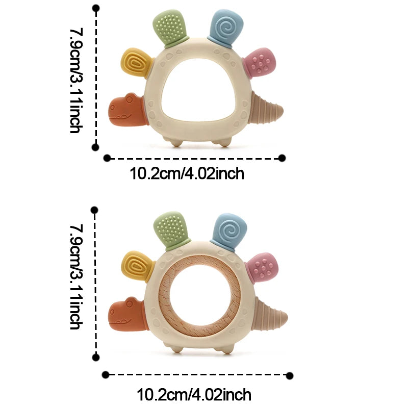 BPA-Free Dinosaur Silicone Baby Teether