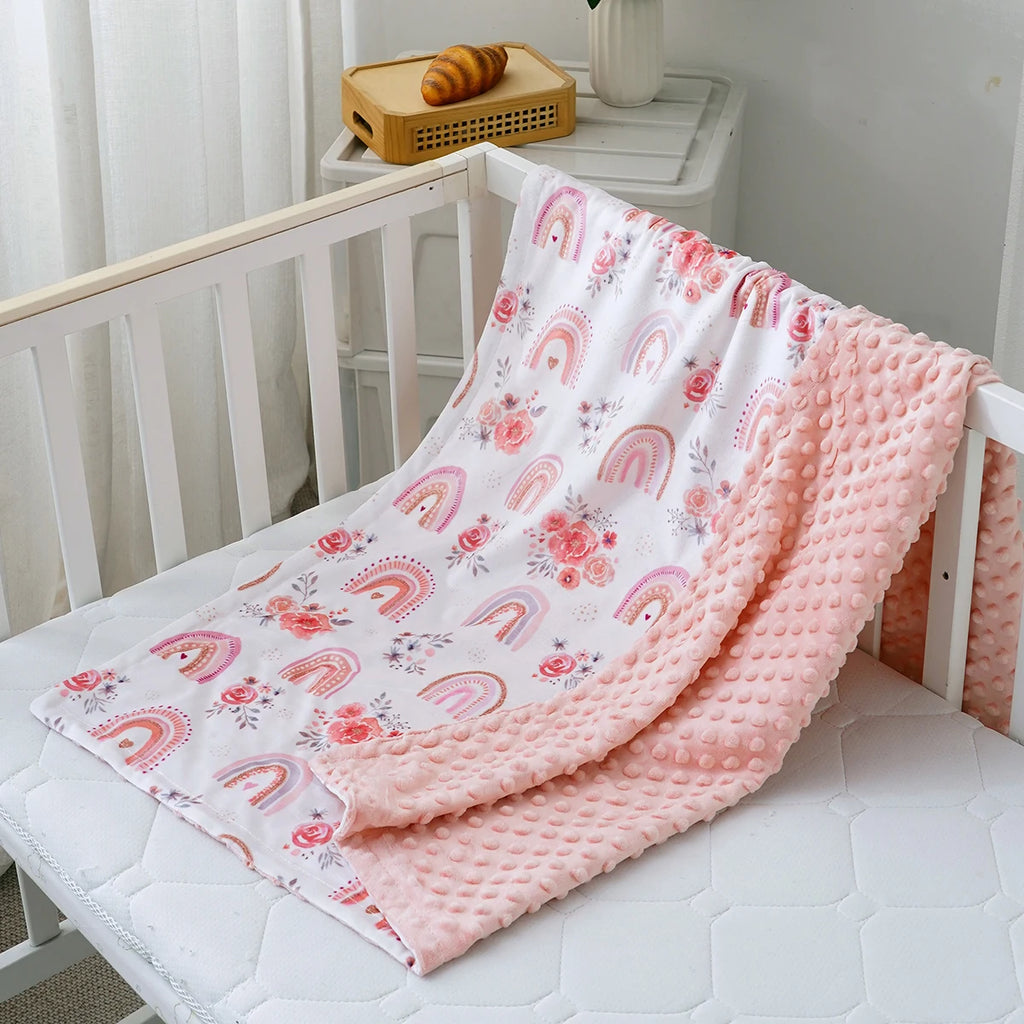 Ultra-Soft Plush Minky Baby Blanket | Cozy Toddler Throw (30” x 40”)