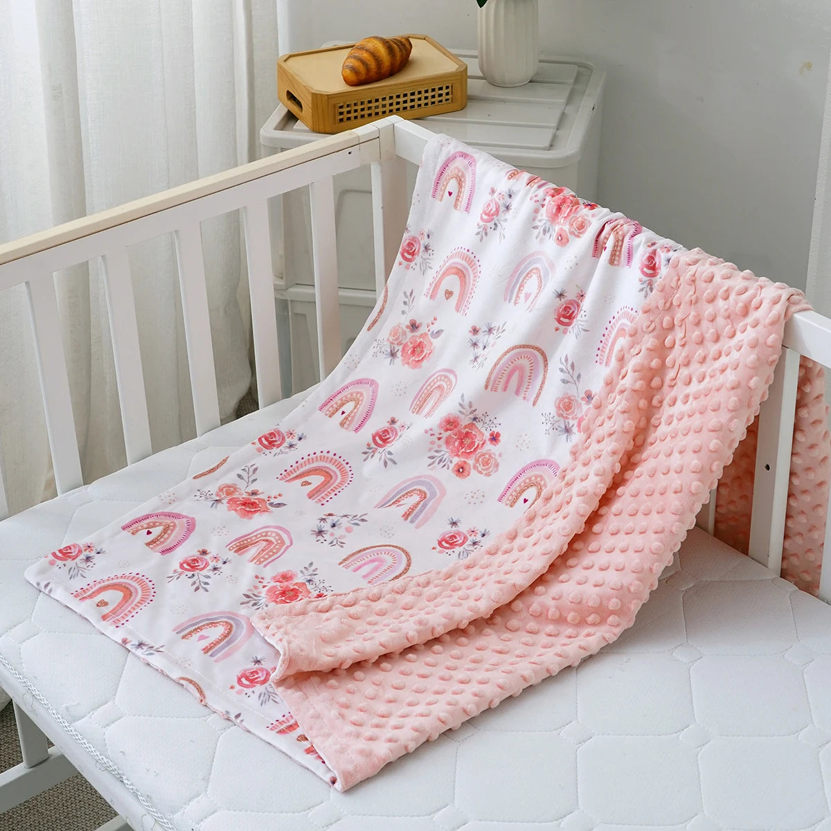 Ultra-Soft Plush Minky Baby Blanket | Cozy Toddler Throw (30” x 40”)