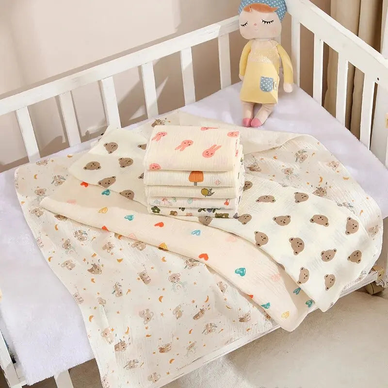 Breathable Cotton Muslin Swaddle Blanket for Newborns
