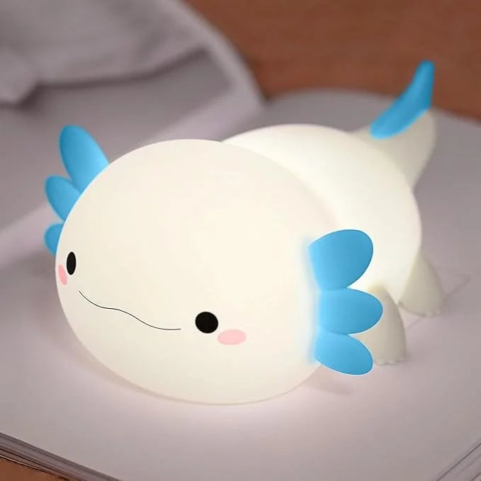 Cute Axolotl Silicone LED Night Light for Kids