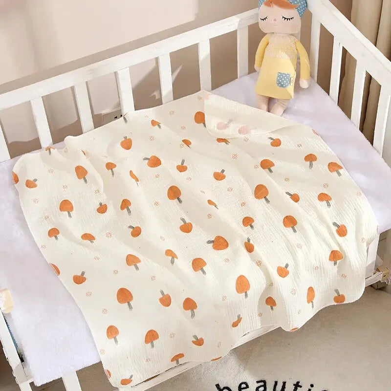 Breathable Cotton Muslin Swaddle Blanket for Newborns