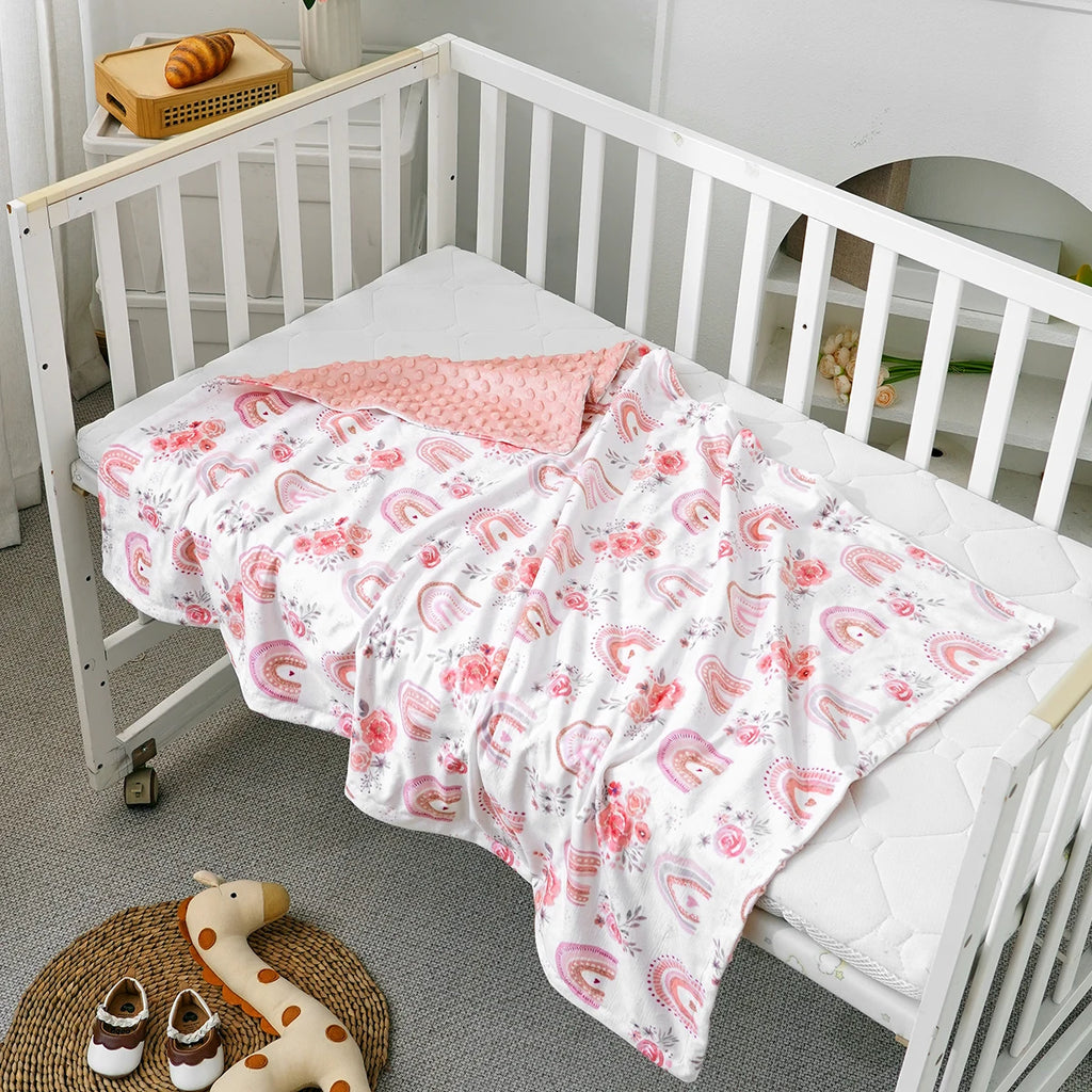 Ultra-Soft Plush Minky Baby Blanket | Cozy Toddler Throw (30” x 40”)