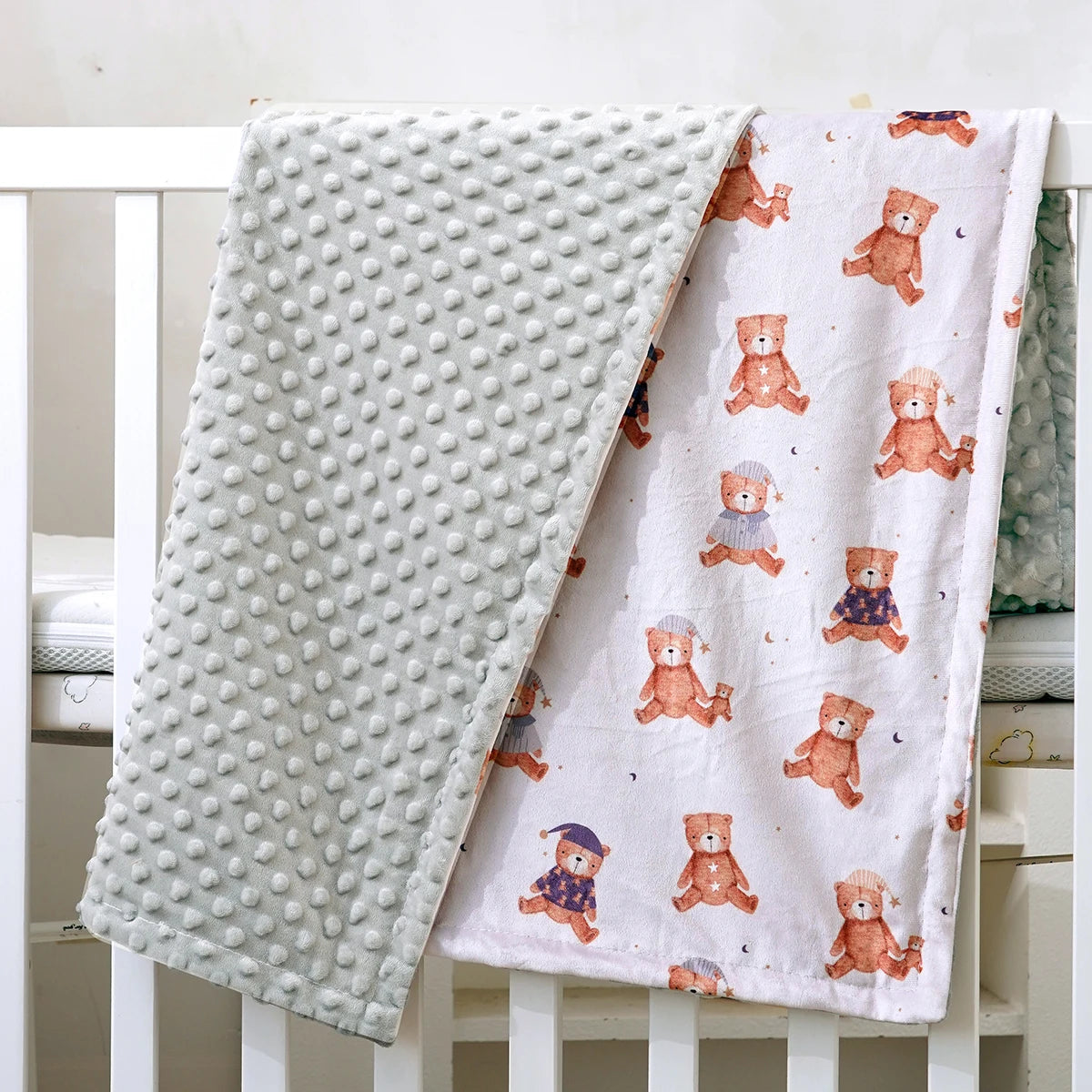 Ultra-Soft Plush Minky Baby Blanket | Cozy Toddler Throw (30” x 40”)