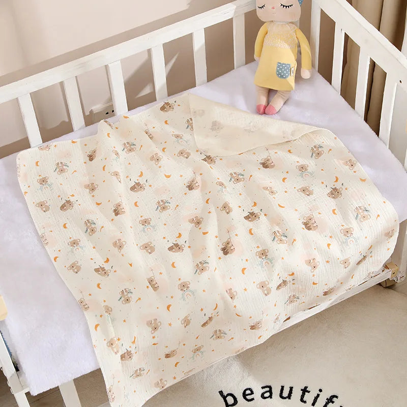Breathable Cotton Muslin Swaddle Blanket for Newborns