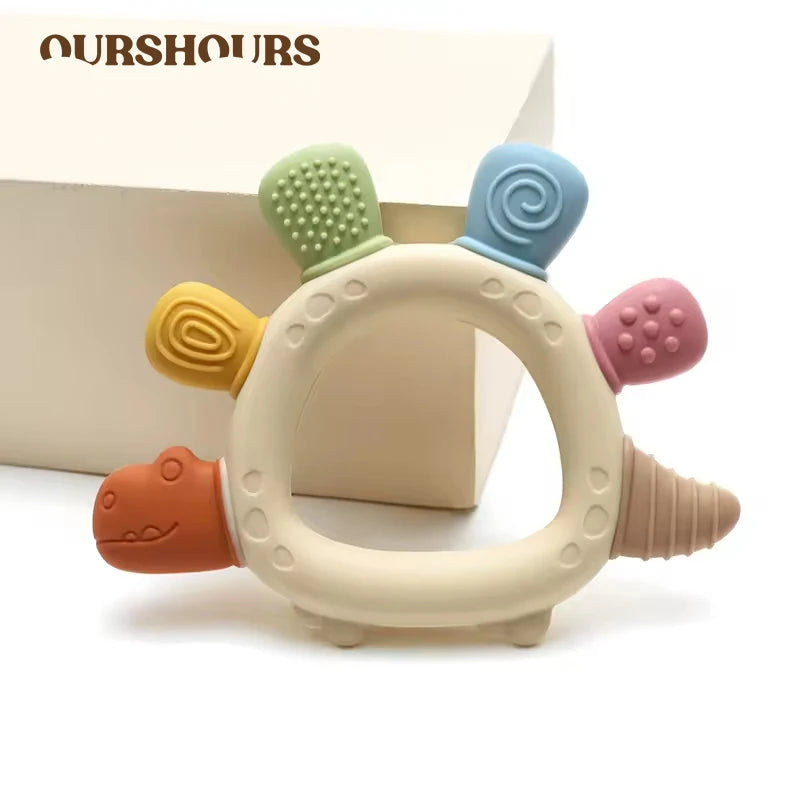 BPA-Free Dinosaur Silicone Baby Teether