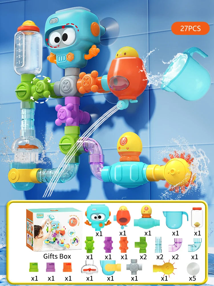 Water Pipes & Spinner Bath Activity Set