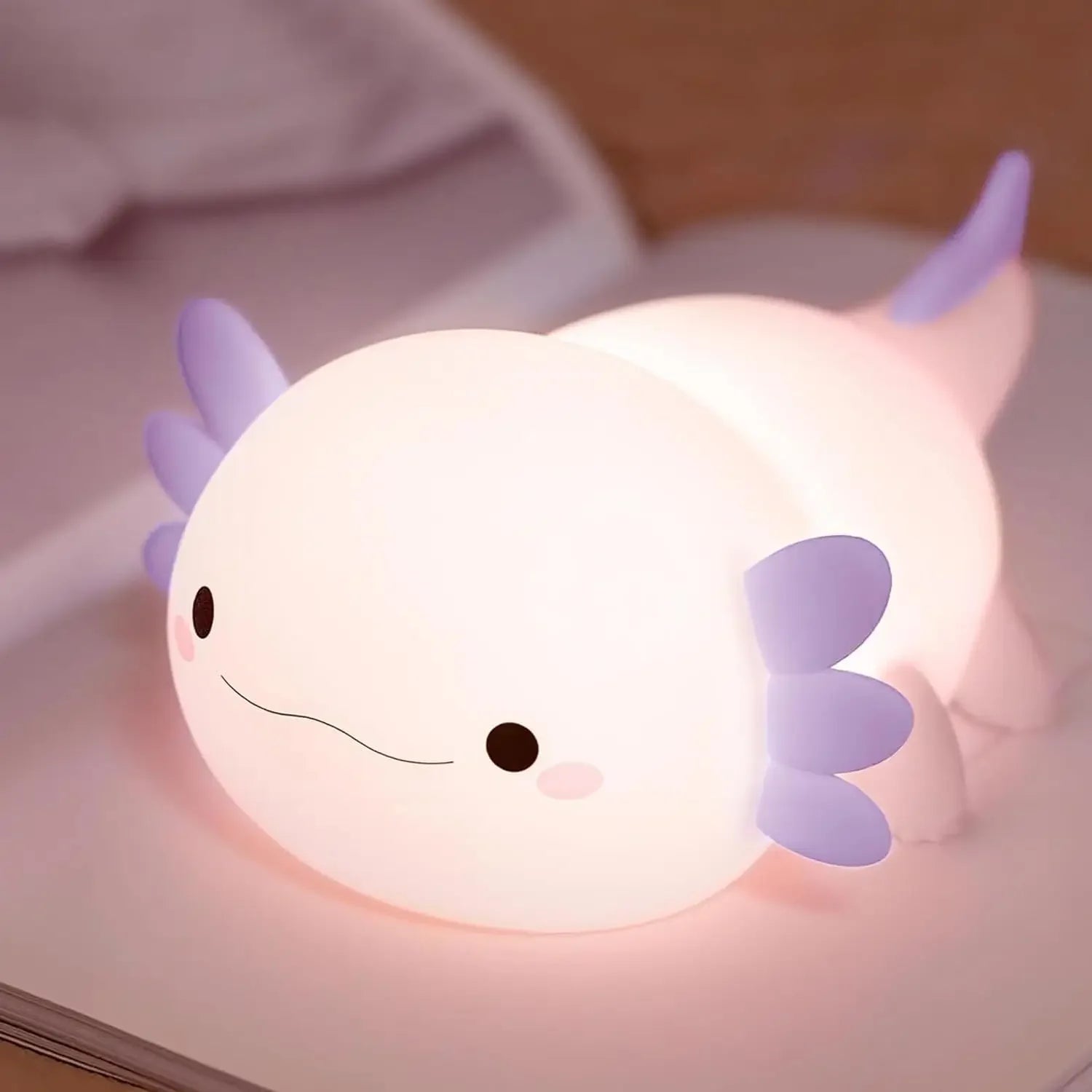 Cute Axolotl Silicone LED Night Light for Kids