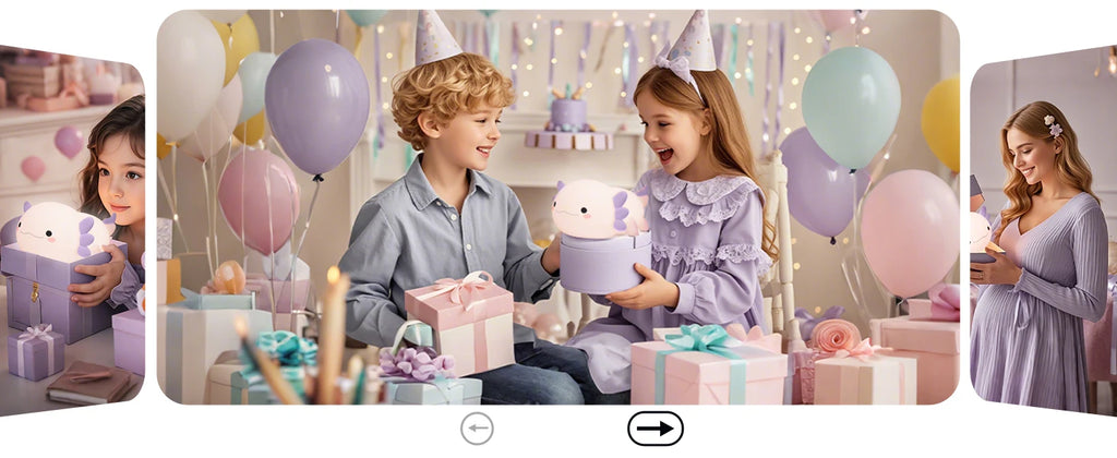 Cute Axolotl Silicone LED Night Light for Kids