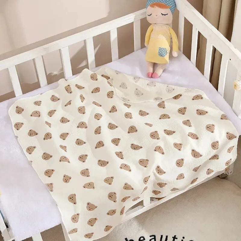 Breathable Cotton Muslin Swaddle Blanket for Newborns