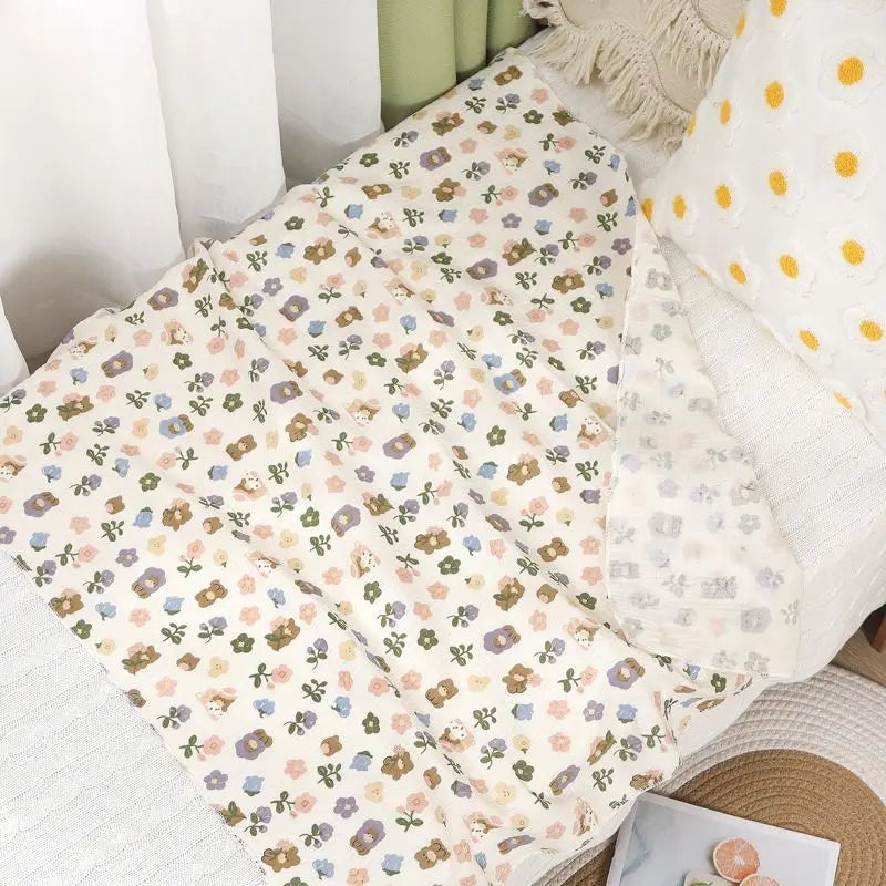 Breathable Cotton Muslin Swaddle Blanket for Newborns