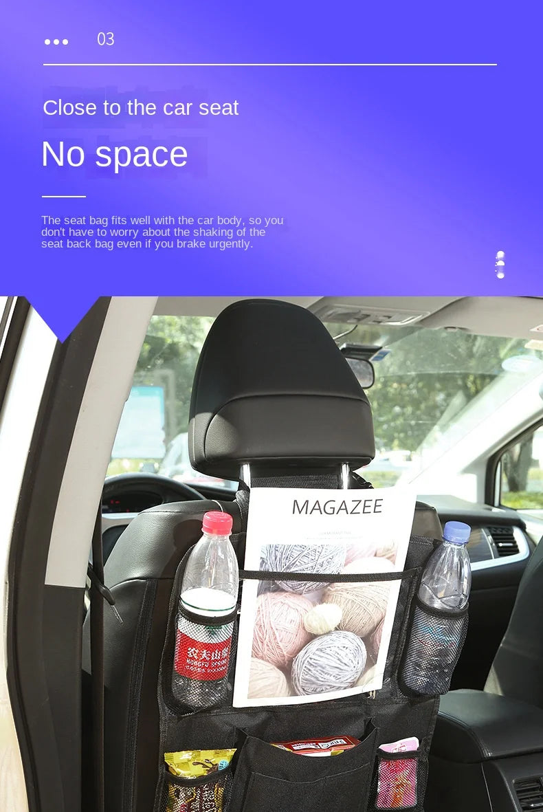 Car Backseat Organizer with Touchscreen Tablet Holder