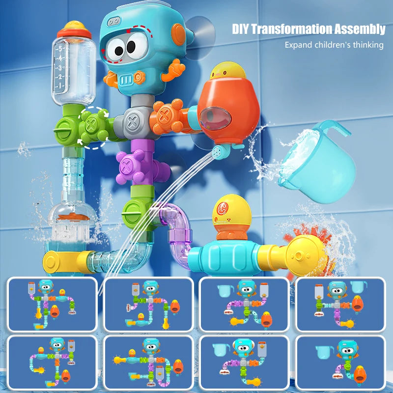 Water Pipes & Spinner Bath Activity Set