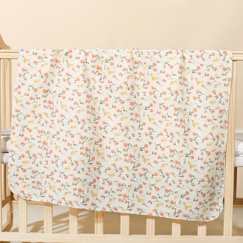 Breathable Cotton Muslin Swaddle Blanket for Newborns